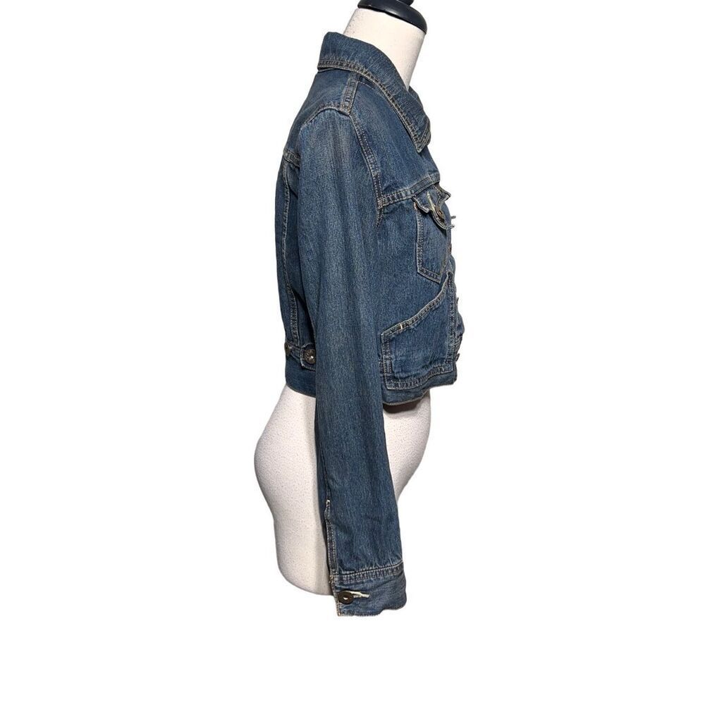 Levi's Cropped Denim Jacket Medium - image 2